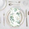 100 Pcs Eucalyptus Napkins 3 Ply Disposable Eucalyptus Leaf Paper Green Leaves Guest Towels Cocktail Napkins Greenery Paper for Home Party Birthday Baby Shower(8 x 4.3 Inch Folded) view 4