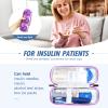 YOUSHARES Insulin Cooler Travel Case with 2 Gel Ice Pack for Travel- Diabetic Carrying Cooling Bag for Insulin Pen and Diabetic Supplies Handy Medication Insulated (Marble Purple) view 2