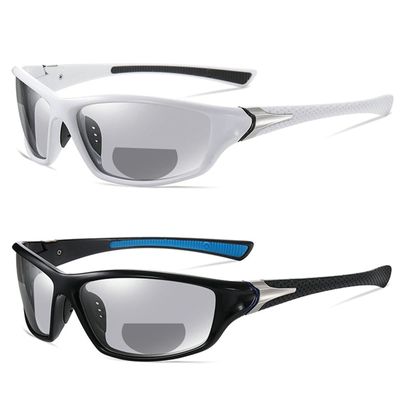 2pcs Transition Photochromic Bifocal Reading Glasses for Men Women Square Sports driving Sunglasses Readers (2PCS-blue&white, 2.25, multiplier_x)