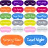 Eurzom 20 Pieces Funny Sleeping Eye Mask Bulk with Adjustable Strap Sleep Blackout Eye Mask for Night Blindfold Cover for Spa Women Men Adult Pajama Party Favors(Bright Colors) view 1