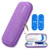 YOUSHARES Insulin Cooler Travel Case - Small EVA Diabetic Travel Case Portable Cooling Bag for Medication Cooling Insulation, Epi Pen Carrying Bag with 2 Diabetes Ice Packs (Purple) view 1