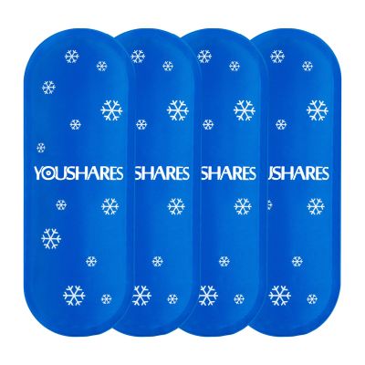 YOUSHARES Mini Ice Packs - Reusable, Thickened & Leak-proof Ice Pack for Insulin Cooler Travel Case, TSA Approved Ice Packs Suitable for Most Insulated Medication Travel Bag (4 Packs)