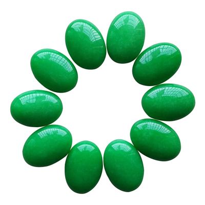 LKXHarleya 20pcs Natural Healing Stone Malaysian Jade Oval Gemstone Crystal for Jewelry Making Home Decor