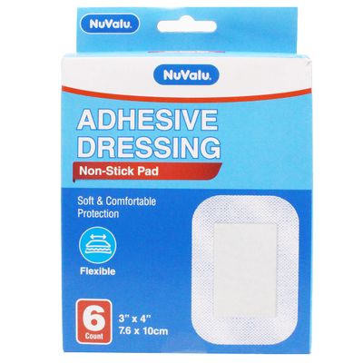 12 Large Adhesive Bandages Sterile Flexible 3"X4" Pads First Aid Wound Dressing