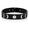 American Medical ID  Lynx Onyx Medical ID Bracelet, for 8" Wrist  4 Lines of Custom Engraving (8.5 inch) view 1