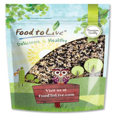 Food to Live Everything Bagel Seasoning Mix, 4 Pounds  A Blend of White and Black Sesame Seeds, Minced Garlic, Onion, and Himalayan Pink Salt Flakes. Great as a Topping and Baking Ingredient