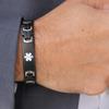 American Medical ID  Lynx Onyx Medical ID Bracelet, for 7" Wrist  4 Lines of Custom Engraving (7.5 inch) view 3