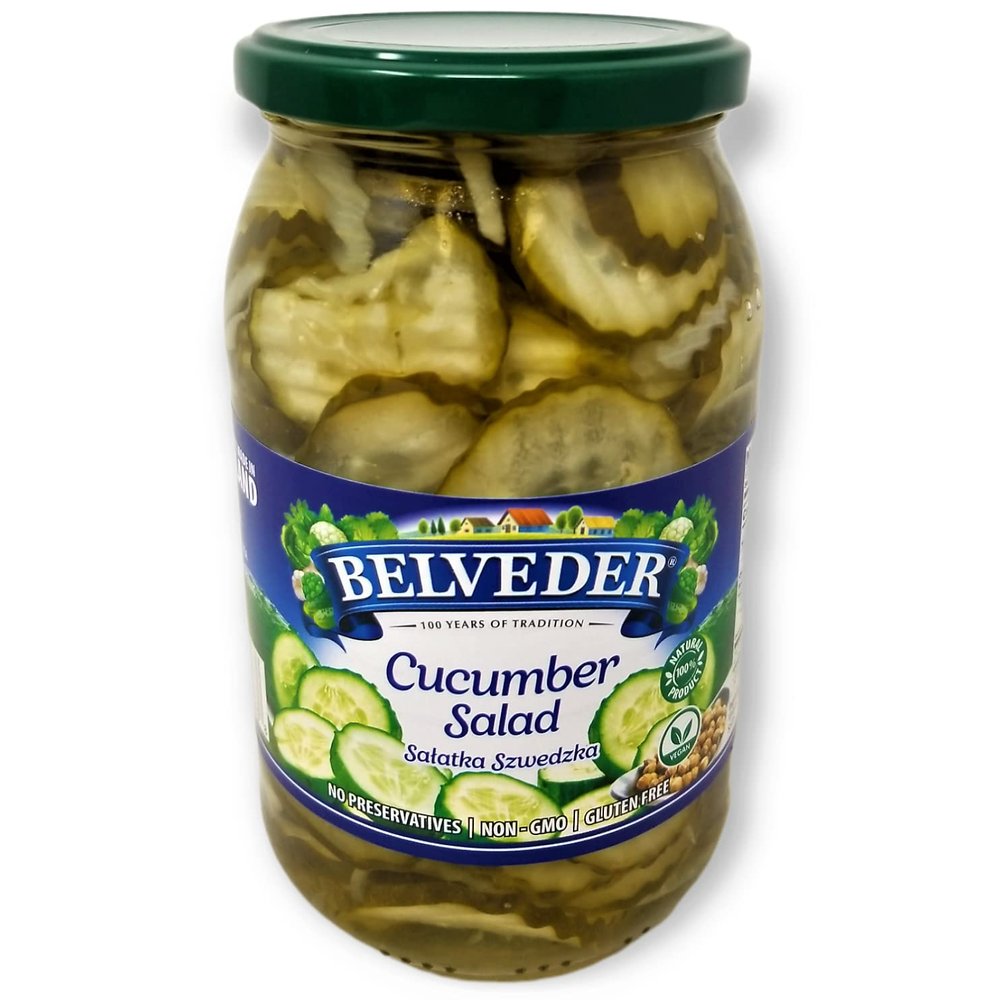 Belveder Cucumber Salad 31.74 oz 900g, Vegan, Non-GMO, Gluten-Free Pack of 1