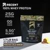 Ascent 100% Whey Protein Powder - Post Workout Whey Protein Isolate, Zero Artificial Flavors & Sweeteners, Gluten Free, 5.5g BCAA, 2.6g Leucine, Military Exclusive, Mocha Cold Brew 1.7 lb view 2