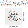 100 Pieces Christmas Paper Napkins Christmas Guest Towels for Bathroom Christmas Light Napkin Let's Get Lit Light Bulbs Xmas Napkins Decorative Disposable Xmas Cocktail Napkin for Christmas Home Party view 2