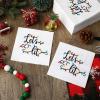 100 Pieces Christmas Paper Napkins Christmas Guest Towels for Bathroom Christmas Light Napkin Let's Get Lit Light Bulbs Xmas Napkins Decorative Disposable Xmas Cocktail Napkin for Christmas Home Party view 3