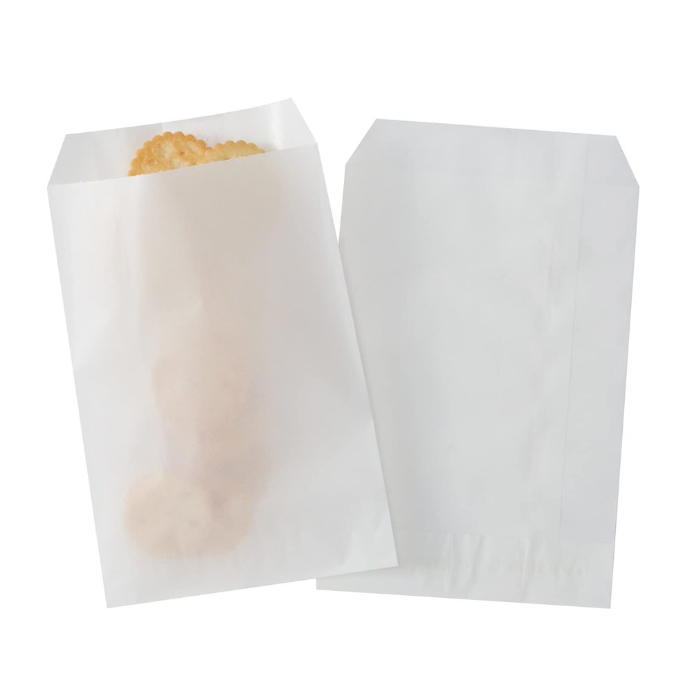 LOOKSGO 100 Pcs 5x7 Inches Flat Glassine Paper Bags Semi-Transparent for Treat Party Favor