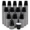 Lilymicky 600 PACK 2 oz Plastic Shot Glasses, Mini Black Disposable Shot Cups for Parties, Carnivals, and Any Events view 1