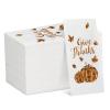 100 Pcs Disposable Thanksgiving Napkins Fall Leaves Paper Napkin Give Thanks Pumpkin Guest Towels for Autumn Harvest Fall Decoration, Home Kitchen Bathroom Dinners or Events Holiday Party Napkins view 1