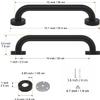 12 Inch & 16 Inch Matte Black Shower Grab Bar-1" Diameter, iMomwee Stainless Steel Elderly Safety Bars, Bathroom Shower Balance Bar, Wall Handrail Support, Handicap Senior Disabled Assist Bath Handle view 2