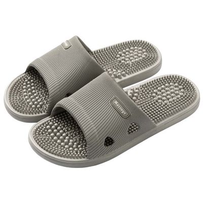 HMWEB Massage Slippers for Women Men Acupressure Foot Plantar Fasciitis Sliders House Ladies Reflexology Sandals Shower Shoes Non-Slip Quick Drying Pool Beach Indoor Outdoor Grey