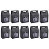 Queenbox 10 Pcs 15x9.8x5.8cm Kraft Paper Gift Boxes with Clear Window and Handle, Stand Up Gift Bag Empty Food Packing Boxes Jewelry Packaging, Black view 2