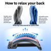 CHFSD Multi-Level Lower Back Cracker / Stretcher Device for Pain Relief, Lumbar Support Spine Board with 3 Adjustable Settings for Bed, Chair & Car with Massager view 3