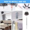 Tiumso Microfiber Feather Duster 5-in-1 Kit, Dusters for Cleaning, Duster with Extension Pole 100 Inches, Cobweb Duster, Microfiber Dusters for High Ceilings and Fans, Blinds, Cars and Furniture view 2