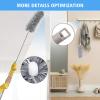 Tiumso Microfiber Feather Duster 5-in-1 Kit, Dusters for Cleaning, Duster with Extension Pole 100 Inches, Cobweb Duster, Microfiber Dusters for High Ceilings and Fans, Blinds, Cars and Furniture view 4