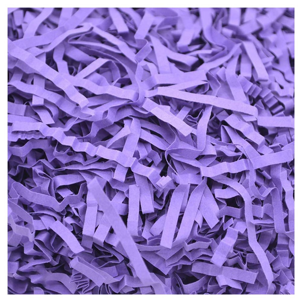 LKXHarleya 100g Cut Crinkle Paper Shred Filler for Gift Wrapping & Basket Filling, Purple