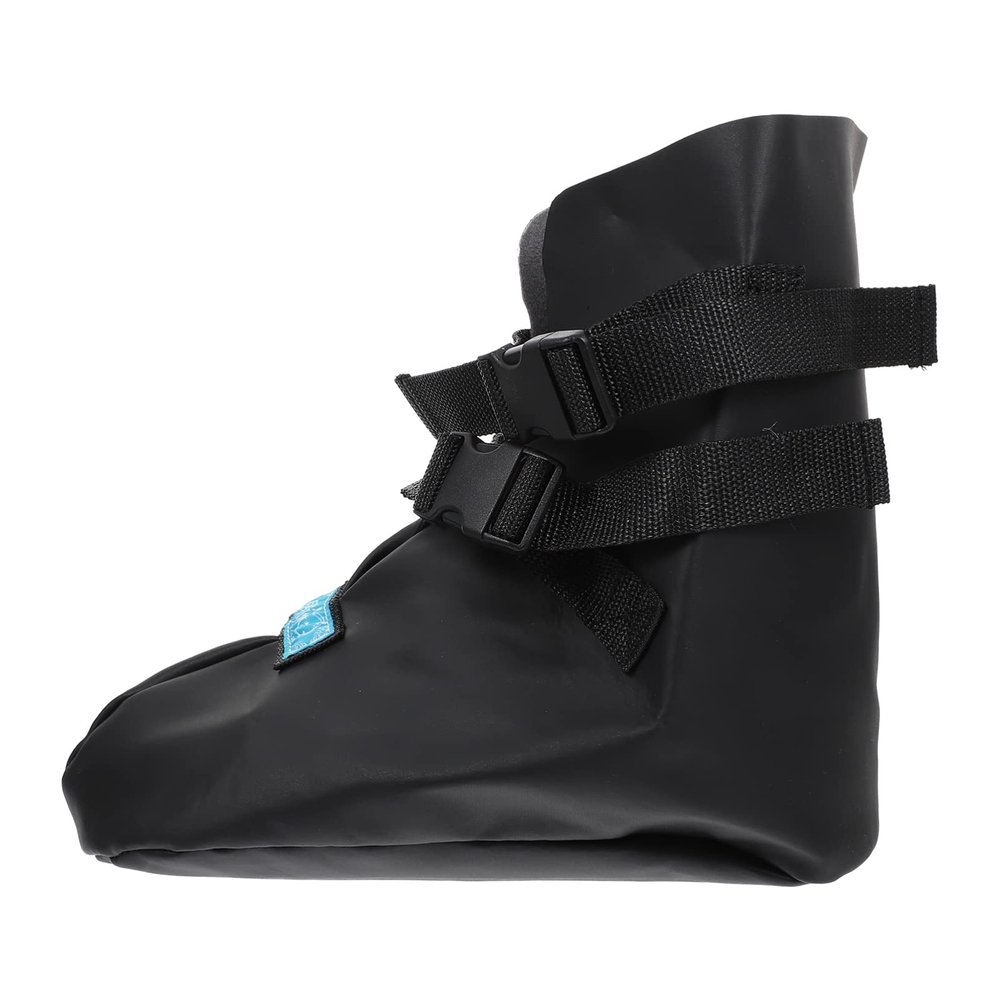 FOMIYES Black PU Foot Cast Cover with Adjustable Straps for Right Foot