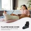 FOMIYES Black PU Foot Cast Cover with Adjustable Straps for Right Foot view 3