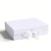 Gift Box,White Gift Box,10.2x7.4x3.1 Inches Gift Boxes with Ribbon and Magnetic Closure for Wrapping Gifts (White) view 1