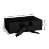 Black Gift Box,Gift Boxes with Lids,10.2x7.4x3.1 Inches Black Gift Box with Ribbon and Magnetic Closure for Wrapping Gifts view 2
