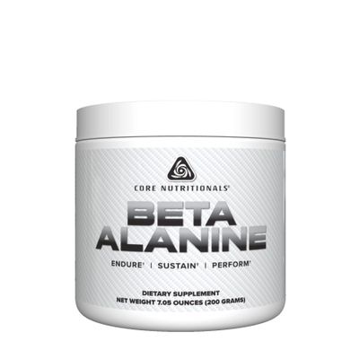 Core Nutritionals Beta Alanine Powder | Supports Strength, Muscle Performance, & Endurance | Helps Reduce Muscular Fatigue | 200 Grams (Unflavored)