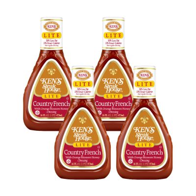 Ken's Steak House Lite Country French with Orange Blossom Honey Dressing (16 Fl Oz (Pack of 4))
