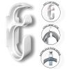 KAEDLEY CPAP Hose Hanger for Bed with Anti-Unhook Feature CPAP Hose Mask Holder Hook Prevents CPAP Tube Leaks and Hoses Tangled Together You to Sleep Better (2 Pieces, White) view 2