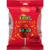 Vero Elotes Strawberry Lollipops Coated with Chili Powder, Hot and Sweet Candy Treat, Artificially Flavored, Net Wt. 4.93 Ounces, 10 Count Bag view 1