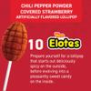 Vero Elotes Strawberry Lollipops Coated with Chili Powder, Hot and Sweet Candy Treat, Artificially Flavored, Net Wt. 4.93 Ounces, 10 Count Bag view 4