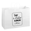 Flexicore Packaging White Kraft Custom Printed Paper Bags (16"x6"x12", 100) view 1