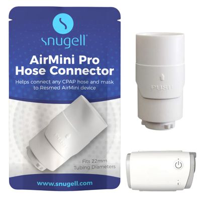 Snugell AirMini Pro Hose Connector  Compatible with AirMini Original Hose and Any 22mm CPAP Nasal or Full Face Mask  Travel-Friendly Adapter for AirMini Tubing  Durable and Easy to Use