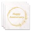 100 Count of Disposable Happy Anniversary Paper Napkins for Anniversary Event Birthday Party Wedding Decoration view 1