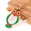 Reading Pendant Magnifying Glass, 10x Cute Owl Pattern Necklace Magnifying Glass MagnifiersVisual Impairment Aids view 2