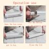 Cling Film Cutter,Reusable Food Wrap Cutter Plastic Wrap Dispenser with Slide Cutter, Refillable Foil/FilmDispenser,forClingWrapAluminum Foil, Wax Paper (Color : Green, Size : 38.6x5.7x6.2cm) view 4