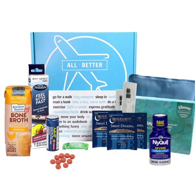 All | Better Covid Care Package for Sick Friend with Flu, Virus, Fever, or Covid, Get Well Soon Gift Basket, Box No. 02 (Medium)