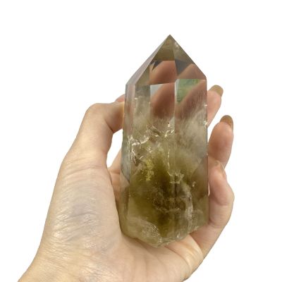 Natural Citrine Wand Hexagonal Prism Gift Home Crystal Ornament0.66lb 