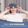 MZOO Luxury Sleep Eye Mask for Side Sleeper Men Women, Zero Eye Pressure 3D Sleeping Mask, Light Blocking Patented Design Night Blindfold, Soft Eye Shade Cover for Travel, Grey view 2