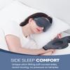 MZOO Luxury Sleep Eye Mask for Side Sleeper Men Women, Zero Eye Pressure 3D Sleeping Mask, Light Blocking Patented Design Night Blindfold, Soft Eye Shade Cover for Travel, Grey view 3