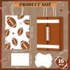 16 Pcs Sports Party Gift Bags with Tissue Paper Baseball Football Soccer Basketball Gift Goodie Favor Bags with Handle for Baseball Theme Party Girls Boys Birthday Decoration (Dark Brown, Football) view 3