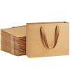 BagDream 8.6x4x7 25Pcs Brown Kraft Paper Bags with Handles, Heavy Duty Small Gift Bags for Party Favor, Retail, Merchandise, Soft Cloth Handle Sturdy Paper Sacks view 1