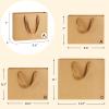 BagDream 8.6x4x7 25Pcs Brown Kraft Paper Bags with Handles, Heavy Duty Small Gift Bags for Party Favor, Retail, Merchandise, Soft Cloth Handle Sturdy Paper Sacks view 2