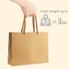 BagDream 8.6x4x7 25Pcs Brown Kraft Paper Bags with Handles, Heavy Duty Small Gift Bags for Party Favor, Retail, Merchandise, Soft Cloth Handle Sturdy Paper Sacks view 3