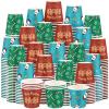 Cunhill 600 Pack 3oz Christmas Paper Cups Small Disposable Bathroom Cups with Santa Snowflake Gingerbread Design for Holiday Party, Bathroom, Winter Celebration(Snowflake Style) view 1