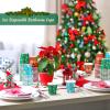 Cunhill 600 Pack 3oz Christmas Paper Cups Small Disposable Bathroom Cups with Santa Snowflake Gingerbread Design for Holiday Party, Bathroom, Winter Celebration(Snowflake Style) view 2