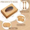 Yexiya 60 Pcs Homemade Soap Boxes 3.55 x 2.4 x 1.2 Inch Kraft Soap Box with Window Mini Gift Packaging Supplies for Homemade Bakery Candy Cookies Party Favor(Kraft Color) view 2